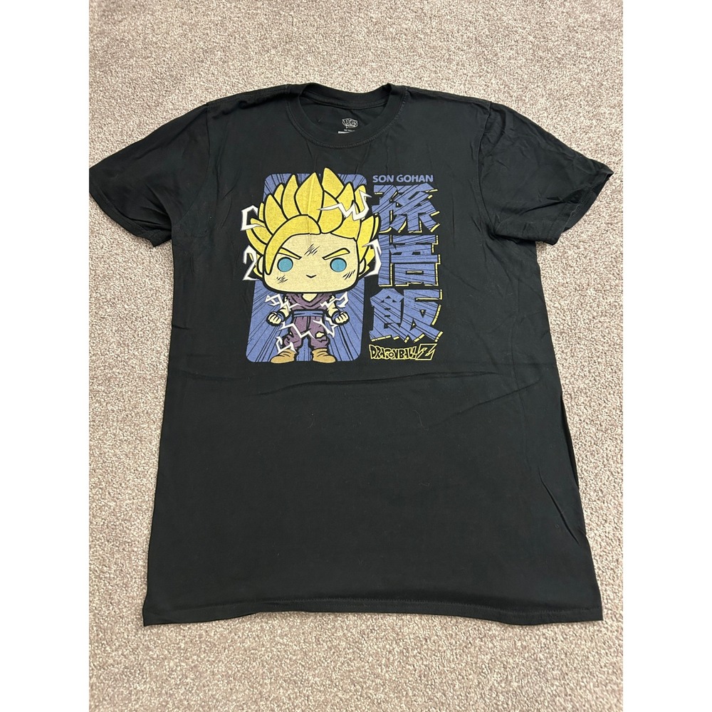 Funko Pop Dragon Ball Z T-Shirt Mens Medium Black Excellent Son Gohan Graphic